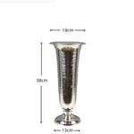 vase métal or argent texture hammered moderne décoration intérieure fleurs artificielles grande taille
