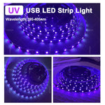 ruban led uv noir lumineux points blancs adhésif moderne technologie usb câble alimentation