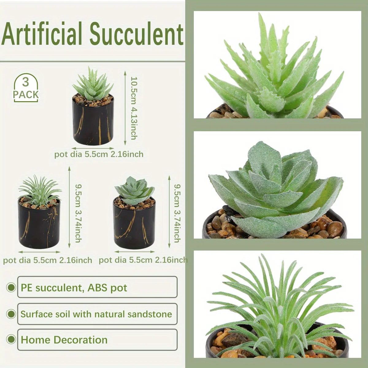 plantes succulentes artificielles marbre noires veines dorées pots modernes élégants décoration intérieure pièces