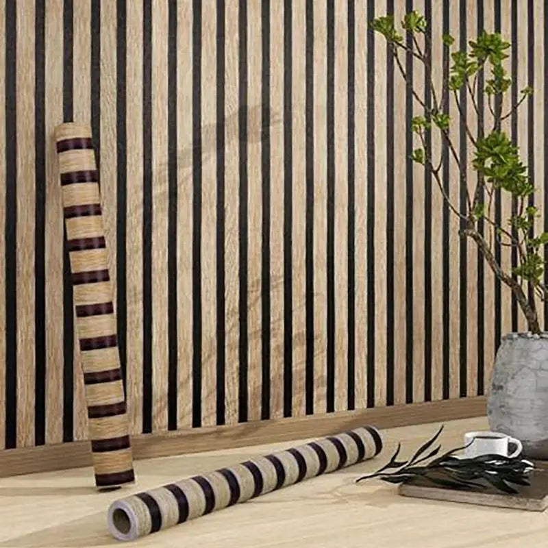 papier peint moderne autocollant imperméable rayures horizontales résistant l'eau moisissures chambre enfants senior cuisine