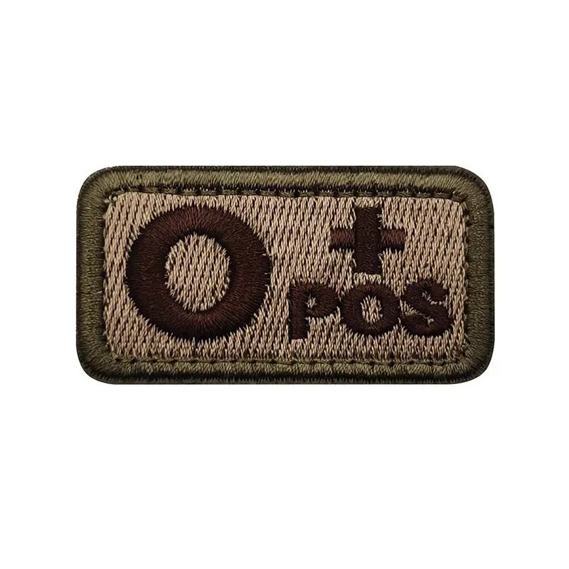 écussons sang type badges patchs militaires vert olive noir crochet boucle 2.5cm 5cm pos