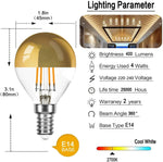 ampoule led filament dorée e14 220v variateur intensité globe bulles finition moderne lumière blanche