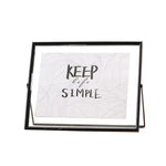 cadre photo moderne minimaliste pieds pliants fond blanc doré noir transparent geometrique 5x7 8x10
