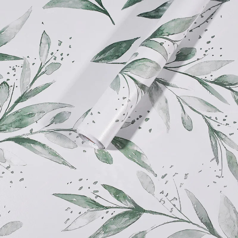 papier peint autocollant fleuri classique résistant humidité chambre salon naturel PVC opaque
