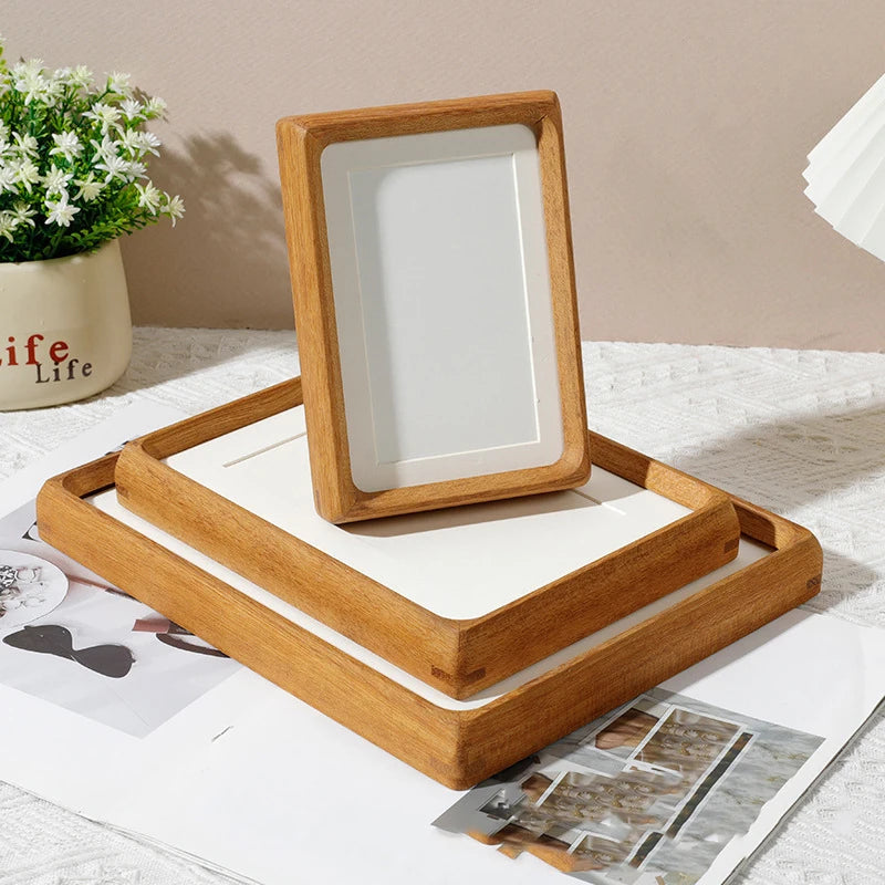 cadre photo rectangle bois naturel classique minimaliste blanc matrice blanche 10 inch a4