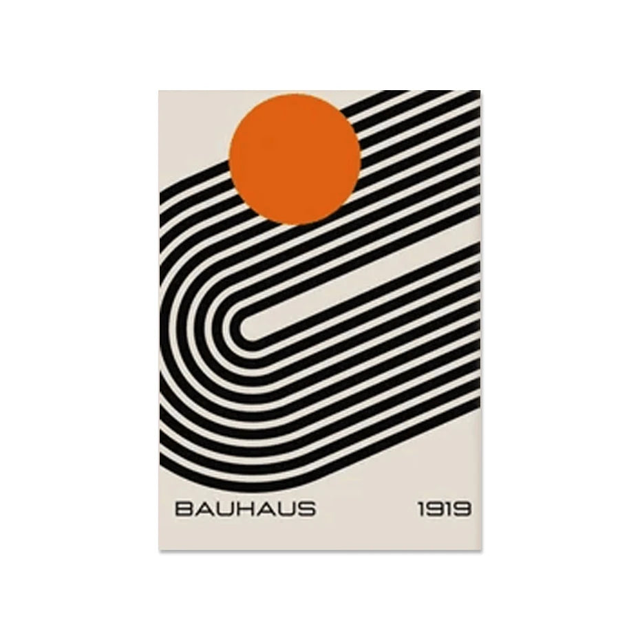 affiches art abstrait géométrique moderne beige orange noir bleu sans cadre toile rectangle vertical