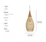 suspension lumineuse tissée naturelle moderne rustique salon chambre led 90 260v e27