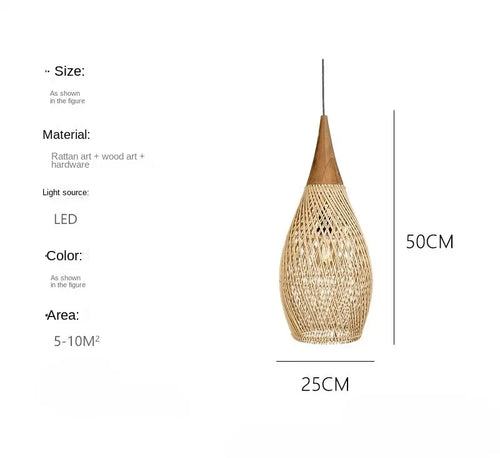 suspension lumineuse tissée naturelle moderne rustique salon chambre led 90 260v e27