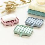 support savon moderne rose vert bleu blanc texture granulée salle bain durable étanche multifonctionnel