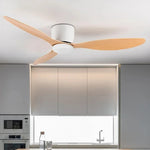 ventilateur led moderne blanc noir bois télécommande lumineuse salon cuisine chambre