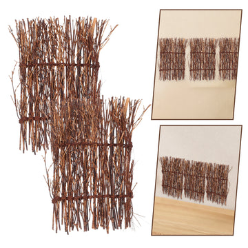 mini clôture décorative plastique rustique jardin miniature terrarium décoration maisonSetBranches entrelacées décoration extérieure ornement