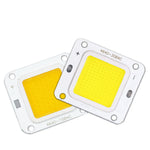 projecteur led haute puissance cob 40w jaune argent industriel fixations aluminium
