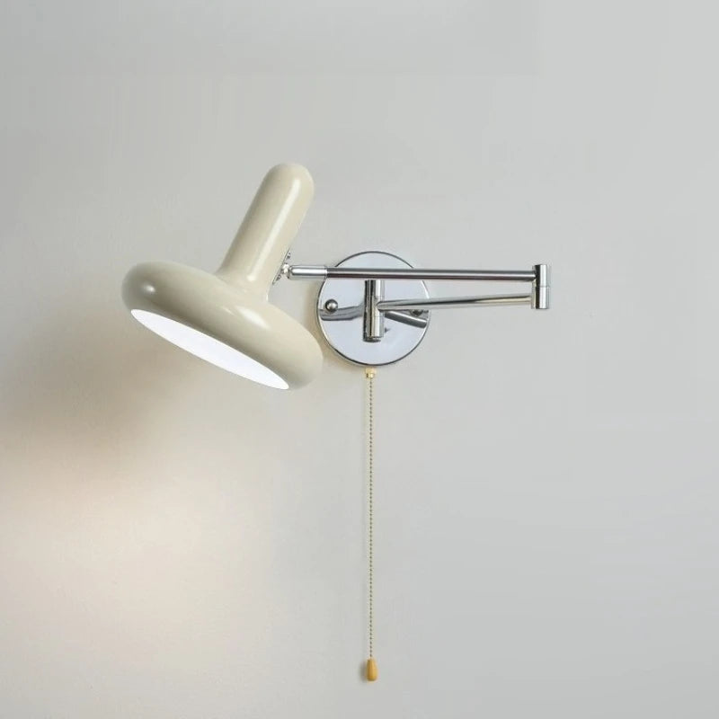 applique murale moderne bras articulé éclairage led blanc crème argenté chambre salon