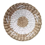 assiette décorative ethnique boho chic motif zigzag couleur naturelle mur cuisine salon maison rustique