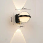applique murale moderne led noir blanc ip65 verre borosilicate aluminium