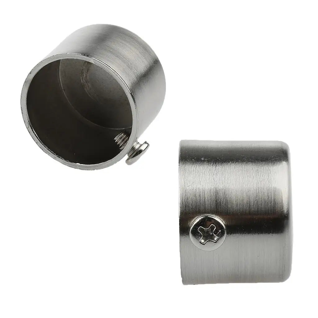 bagues fixation rideau métal argenté finition brossée modernes support mur inclinable tringle tissu coton