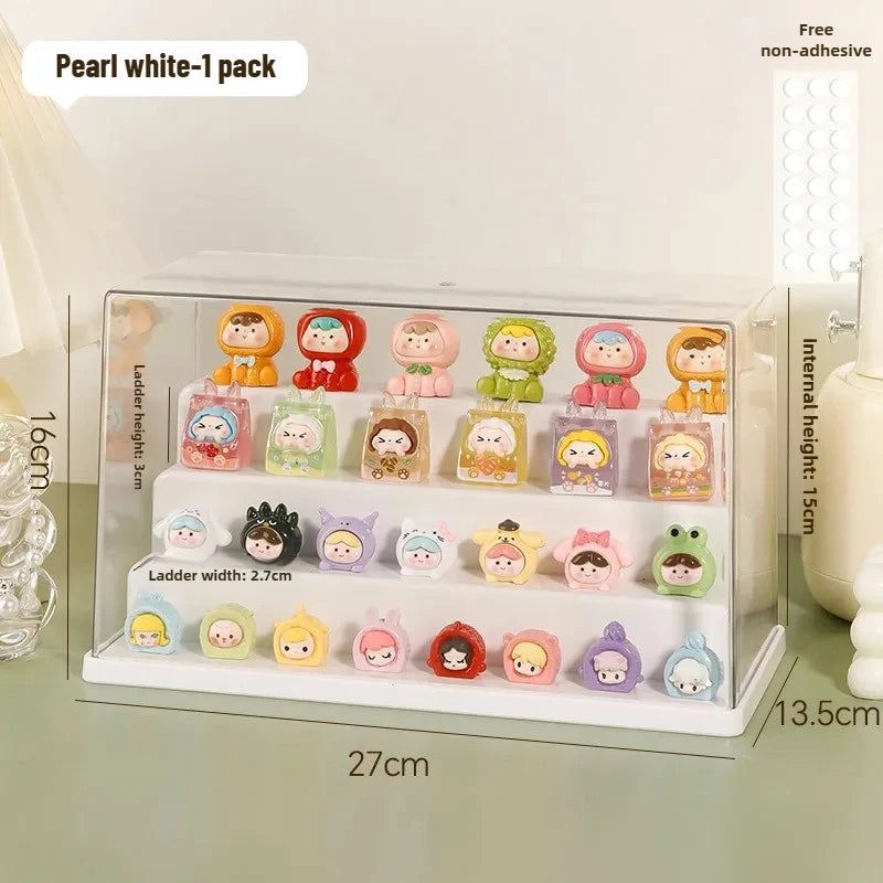 présentoir transparent acrylic collectible figurines animaux multicolores cartoon mignon rangement anti poussière