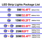 ruban led multicolore moderne télécommande 30m adhésif led rgb 12v non étanche