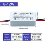 driver led blanc 110v 265v 3w 24w constant voltage isolation non included