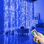 rideau lumineux led blanc décoration fête mariage noël intérieur extérieur télécommande câble usb