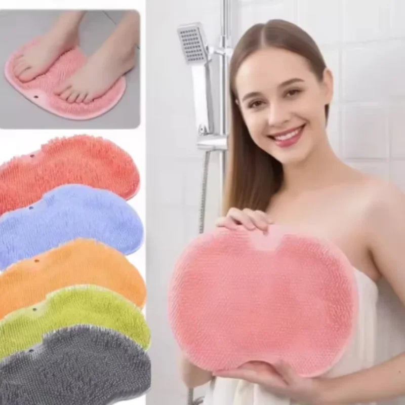 brosse bain adhésive microfibre rose douce absorbante moderne orange bleu vert gris