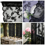 rideau floral transparent classique dentelle intérieur extérieur filtration lumière
