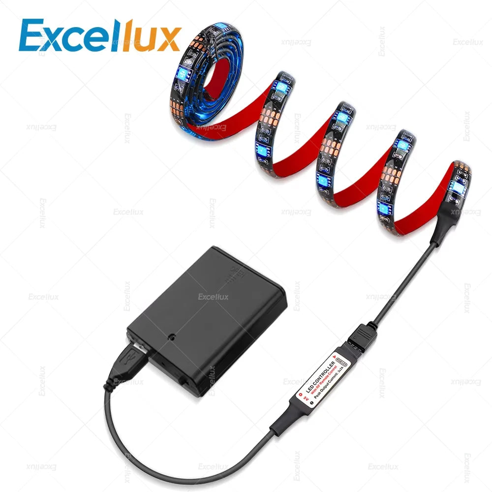ruban led rgb bluetooth contrôleur adhésif moderne points lumineux 50000 heures ip65 waterproof