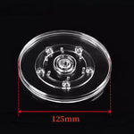 support pot transparent rotatif base ronde lazy susan plastique acrylique moderne fixations bijoux décoration