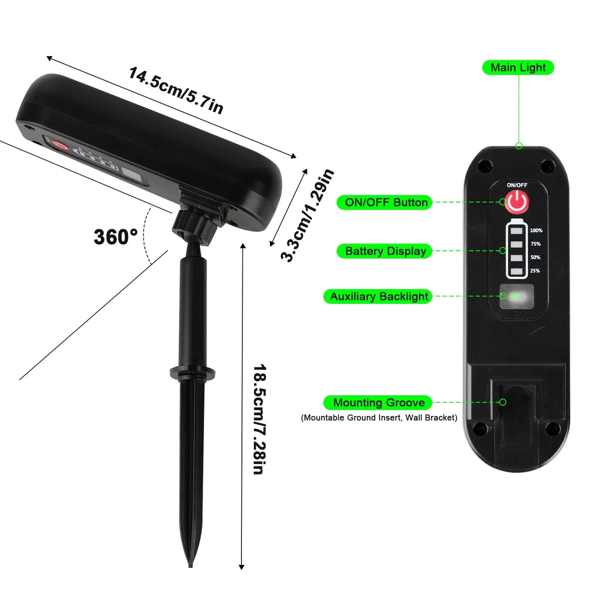projecteur solaire extérieur noir ip65 led moderne murale