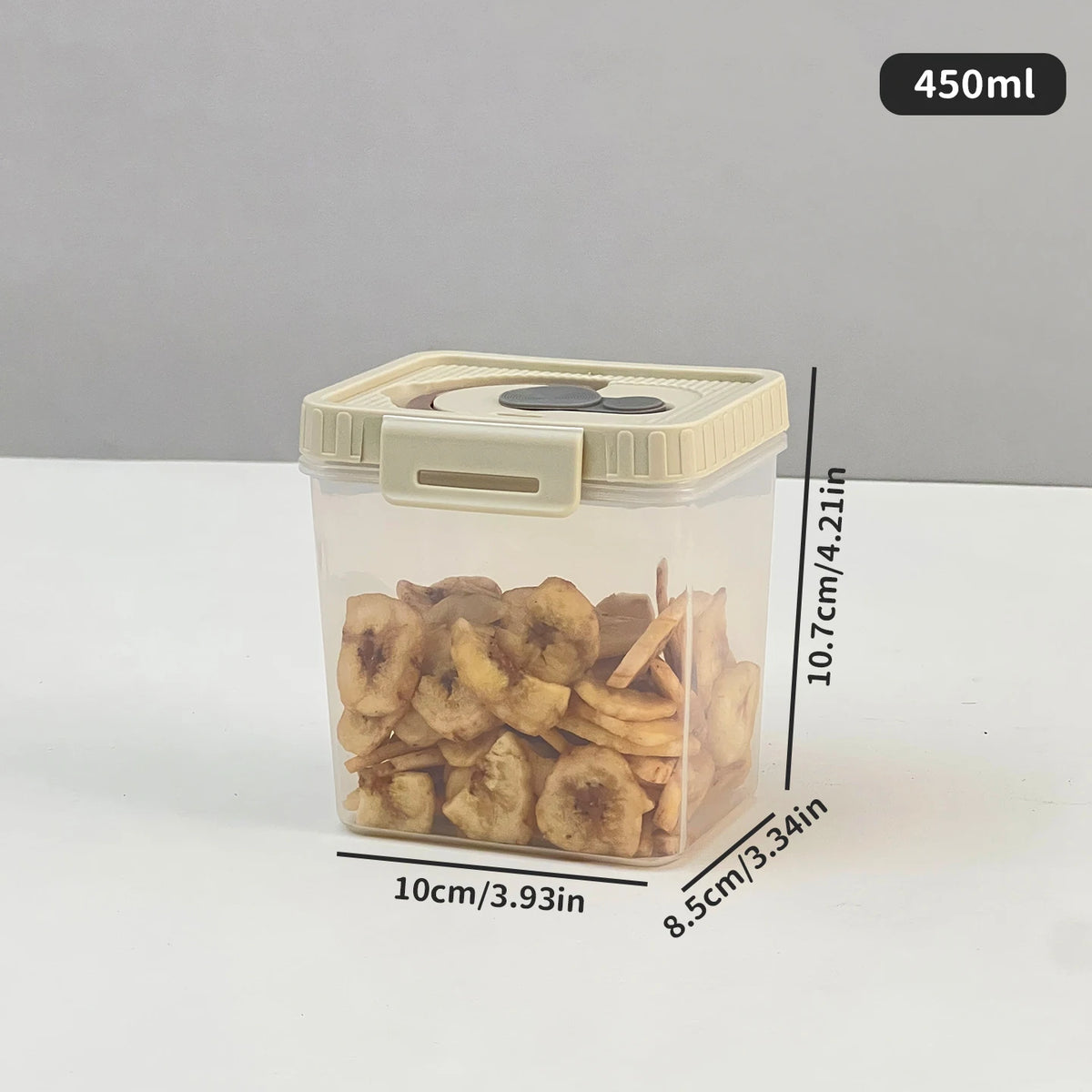 boîtes rangement transparentes modernes hermétiques qualité alimentaire poignées couvercle beige