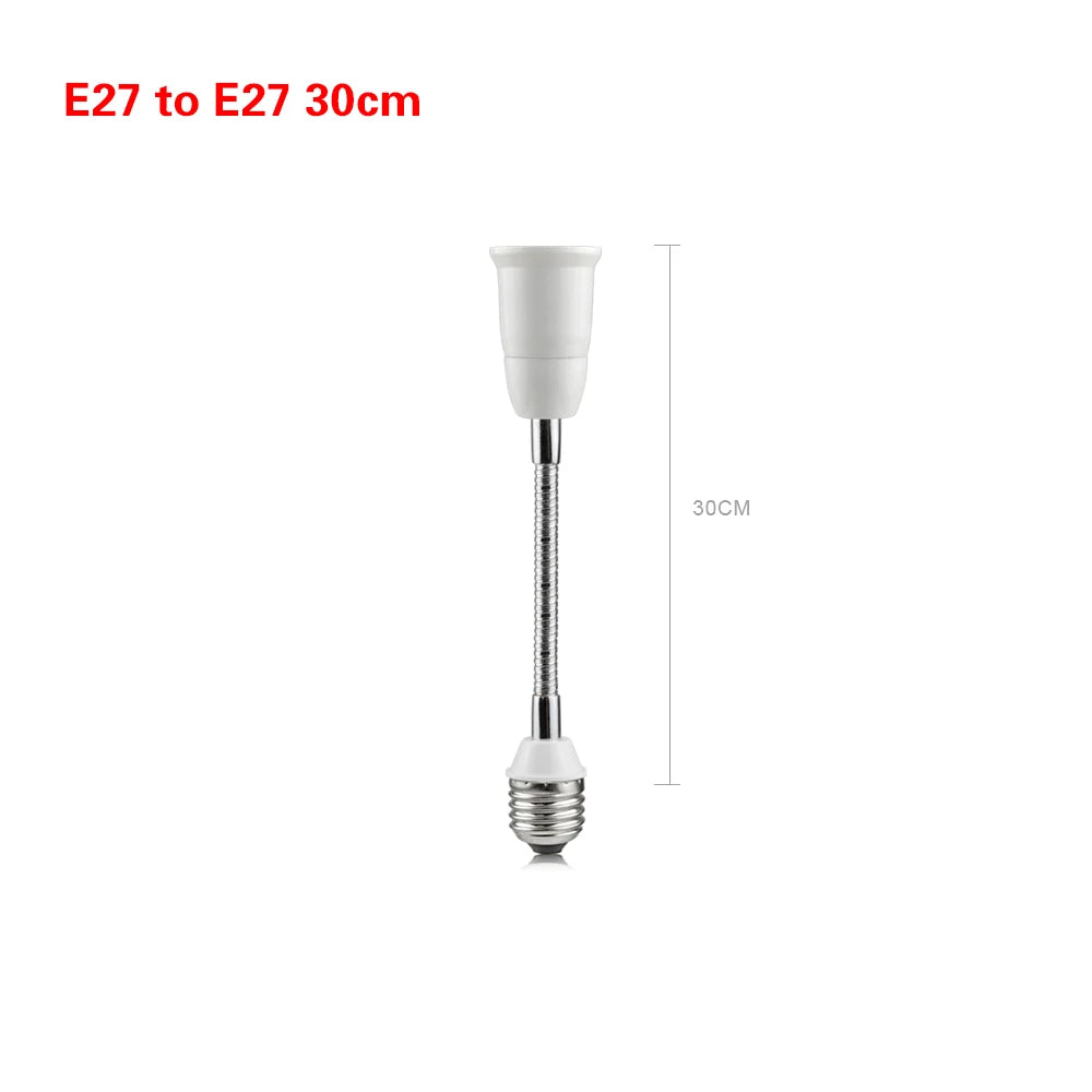adaptateur lampe flexible blanc doré noir texture métallique moderne câble souple 20cm 30cm 40cm