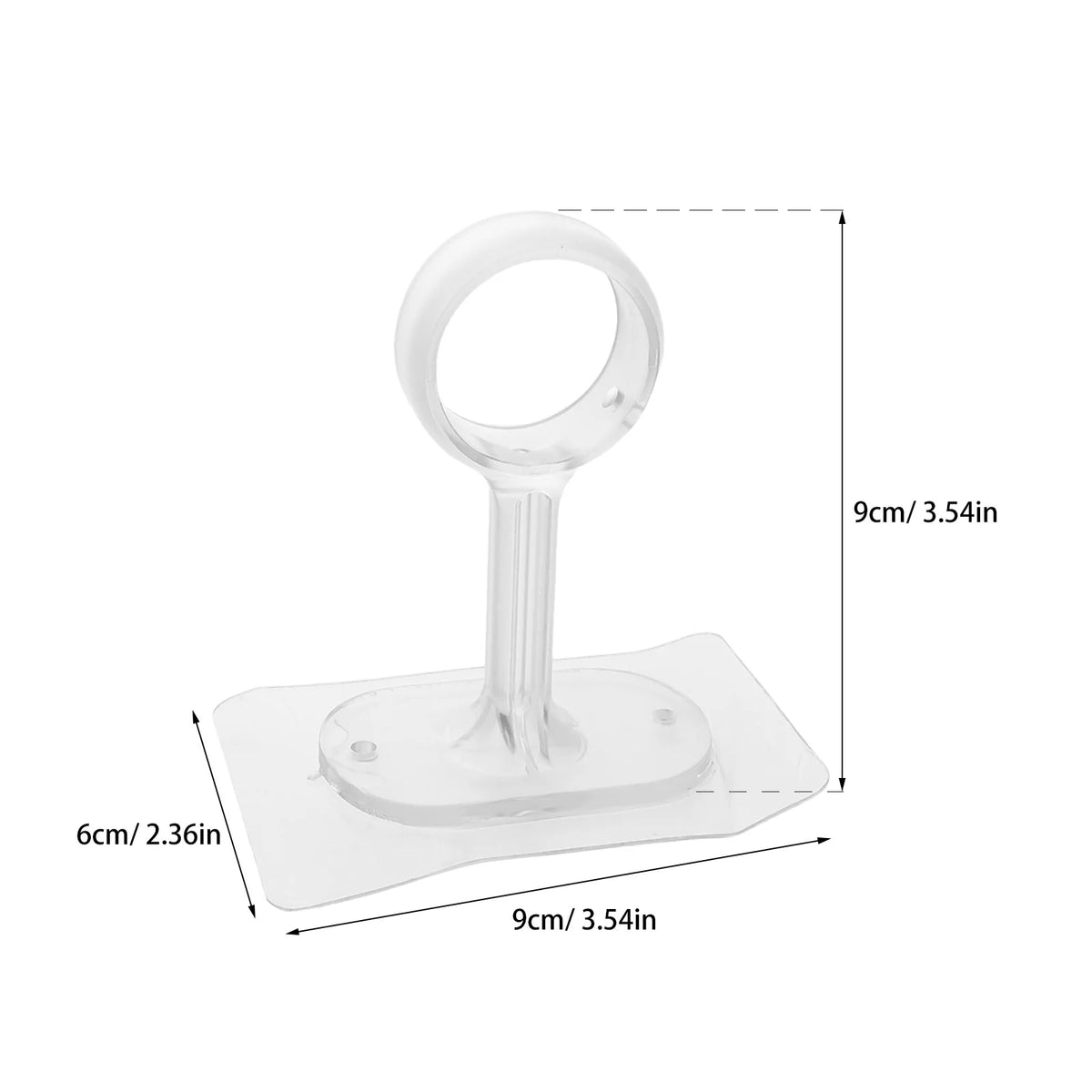 anneaux rideau transparents moderne auto adhésifs sans perçage brackets supports chambre salle bain