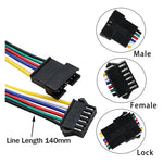 connecteur led jst broches noir câbles multicolores plat certification