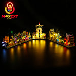 maquette ville lego multicolore led lumiere usb câble instructions classique magasin magie