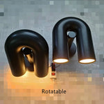 Applique murale LED rotative en U salon