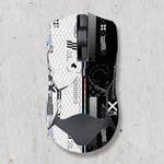 souris gamer antidérapante adhésive caoutchouc graphique moderne noir rouge bleu