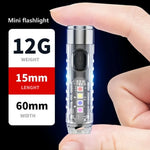 lampe poche rechargeable keychain 10 modes aimant uv rouge bleue transparent moderne camping