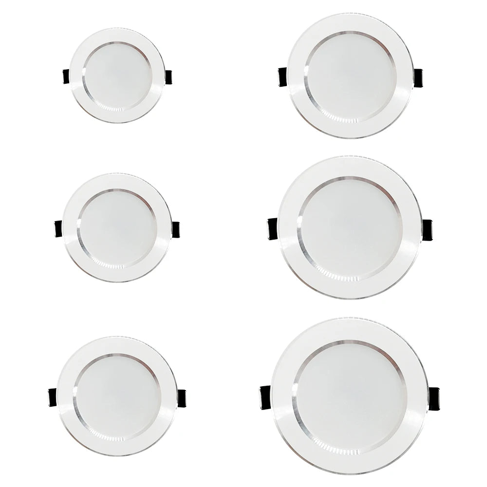 Spot LED moderne 9W 12W 15W blanc clips fixation autoinstallé ABSCOEF