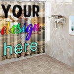 rideau douche personnalisable tissu plissé supérieur moderne personnalisable serviettes savons étagères 180cm large 200cm