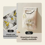 sacs rangement mesh réutilisables velcro blanc noir convenients semi transparents minimaliste