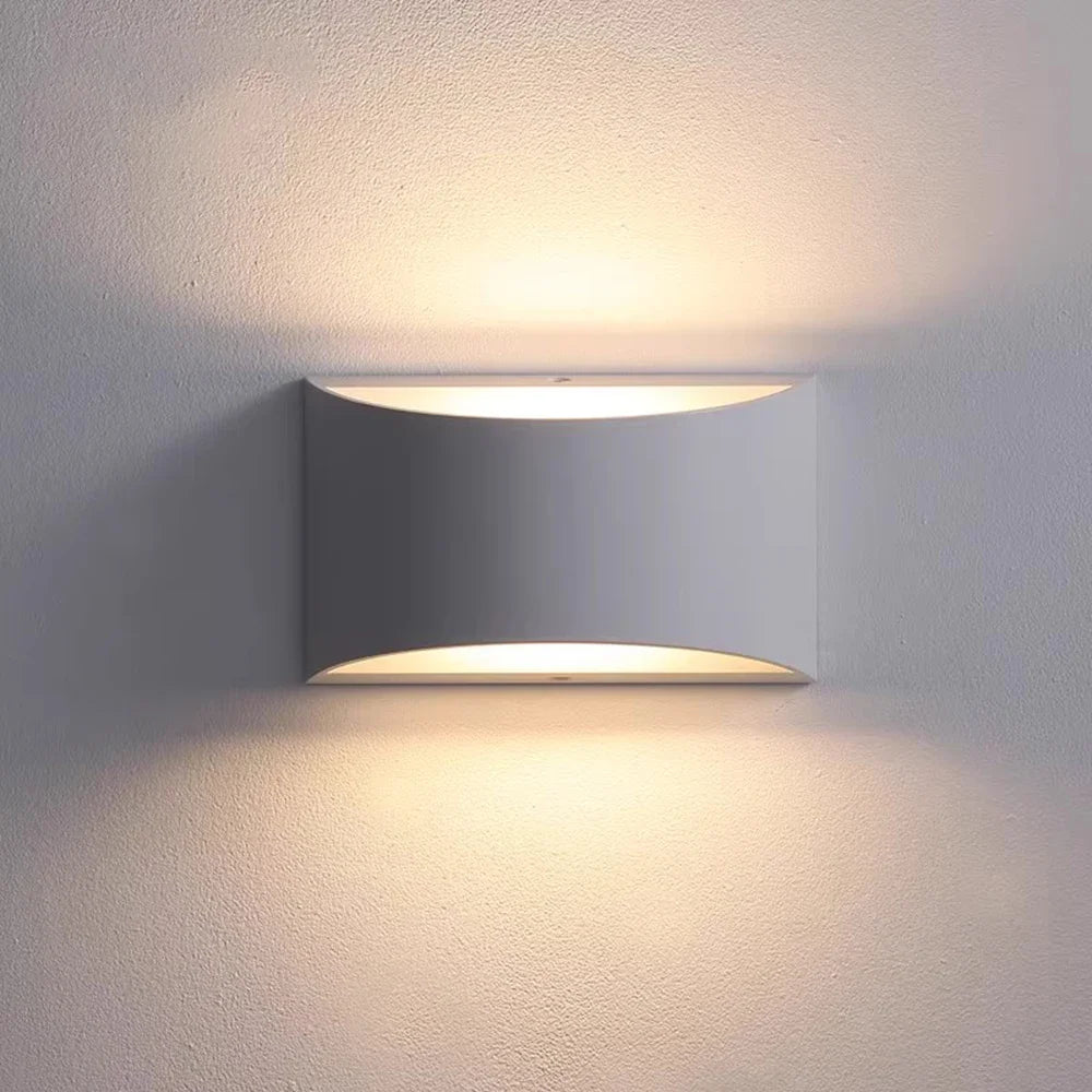 applique murale led contemporaine fixée mur blanc noir mat 6w flux lumineux 249 2000