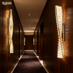 applique murale led cristal doré contemporaine élégante fixée mur éclairage quotidien flux lumineux variable