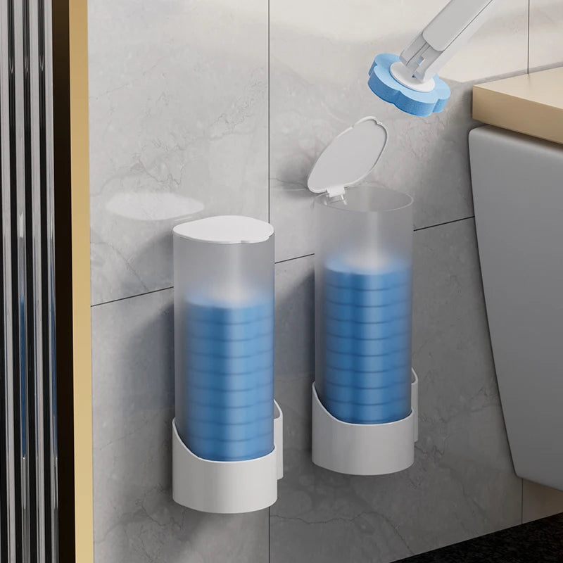 brosse toilette jetable adhésive moderne blanc bleu violet jaune remplaçable respectueux environnement pack utilitaire