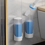 brosse toilette jetable adhésive moderne blanc bleu violet jaune remplaçable respectueux environnement pack utilitaire