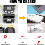 lampe frontale rechargeable led noire jaune sensor indicator