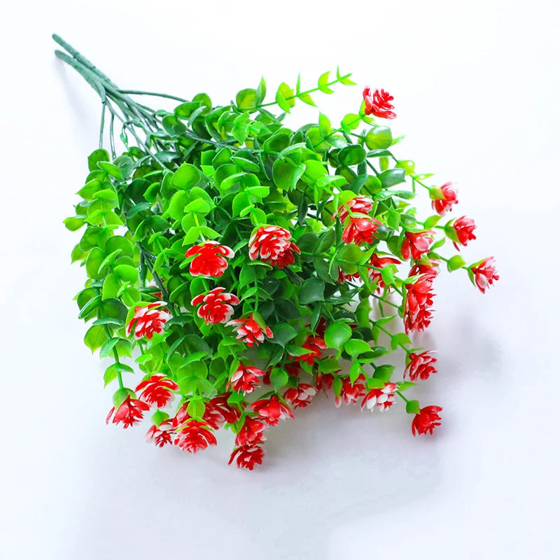 bouquet artificiel fleurs simples feuilles vertes moderne extérieur mariage anniversaire baby shower