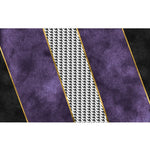 tapis violet moderne polypropylène bordure dorée texture douce 80x120cm salon chambre violet doré