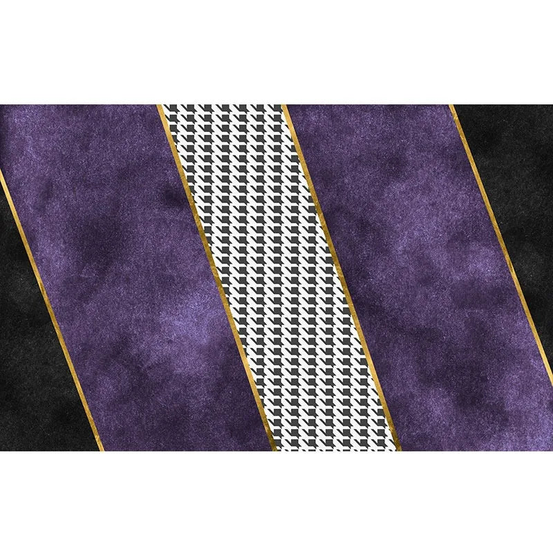 tapis violet moderne polypropylène bordure dorée texture douce 80x120cm salon chambre violet doré