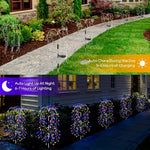 lampe jardin led solaire 120 led multicolore modes balancement deco moderneextérieur festive noël vacances
