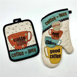 gants cuisine poignées plat motifs cuisine vintage rustique blanc noir rouge vert beige marron
